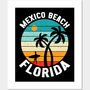 Vintage Mexico Beach Florida Vacation Posters and Art